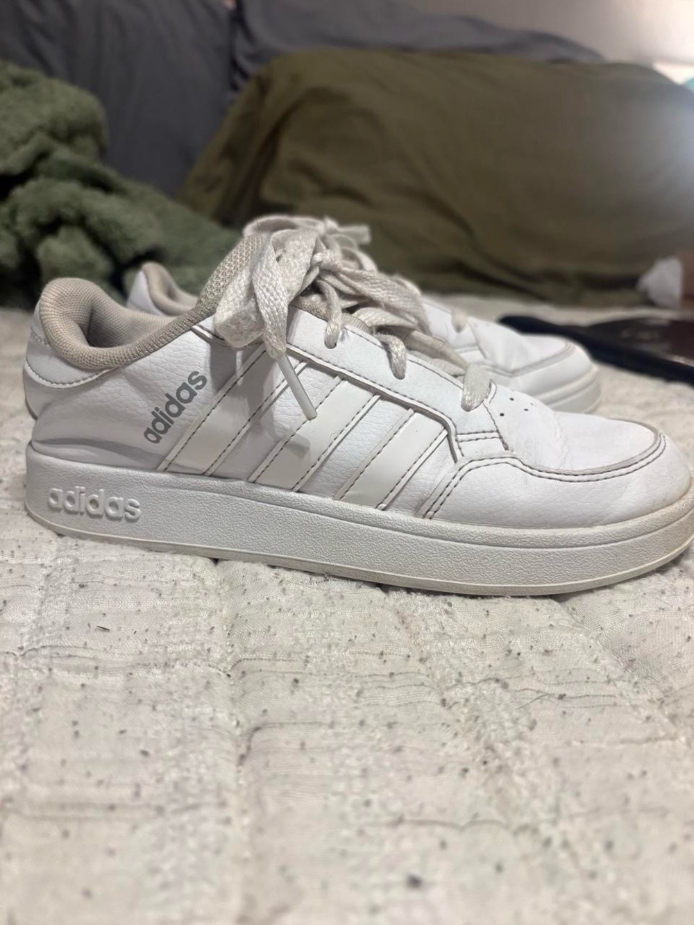 adidas Kids White Low-Top Sneakers